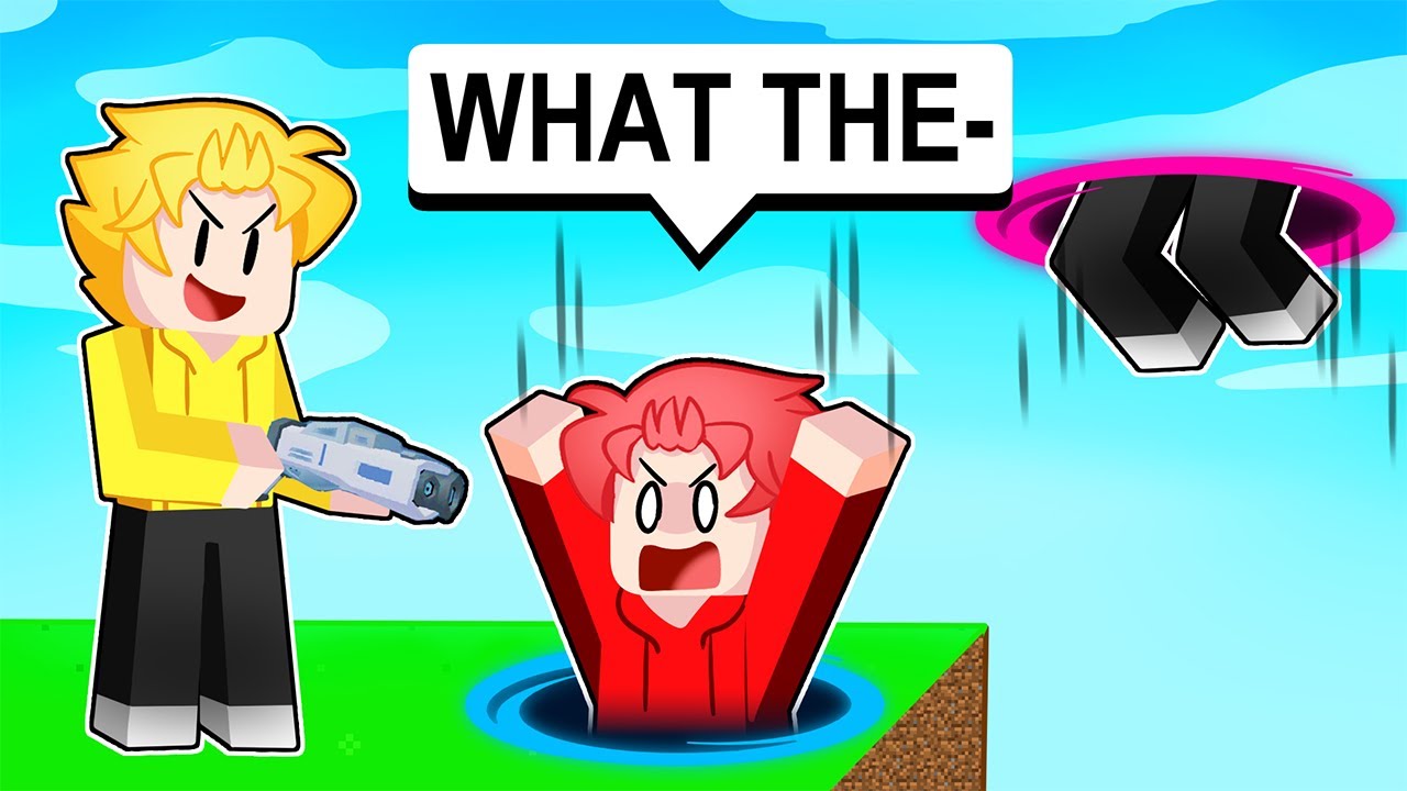 I Secretly Cheated Using new OP PORTAL GUN.. (Roblox Bedwars)