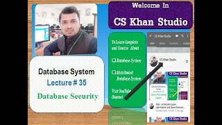 Database Security DBMS Lecture 35