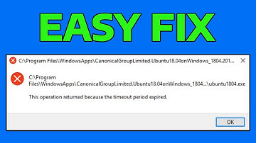 How To Fix Operation Returned Because Timeout Period Expired