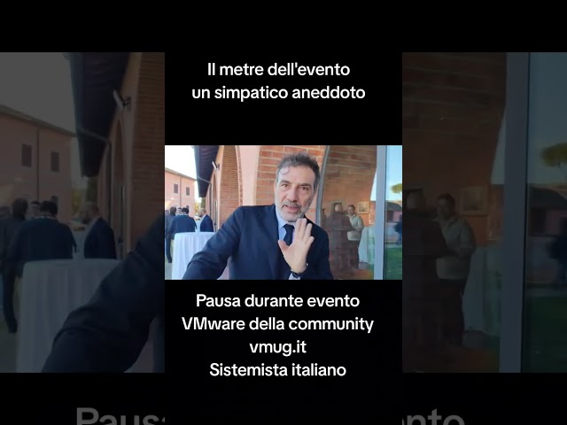 Un simpatico aneddoto dal metre dell'evento vmugi.it #vmug