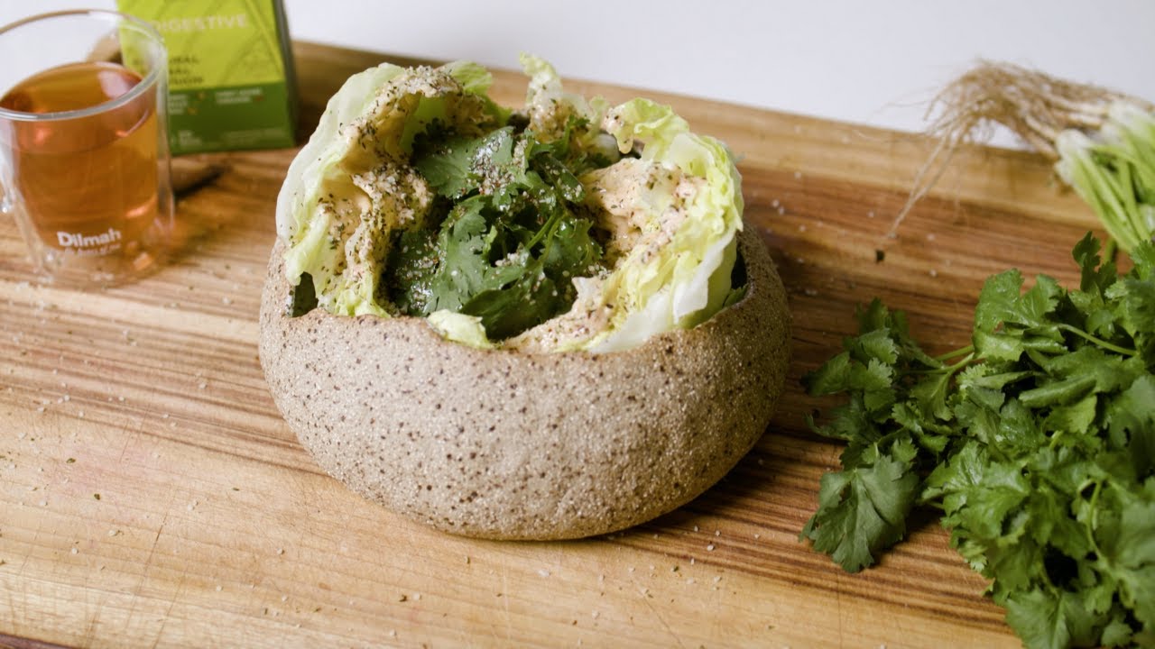 How to make Kimchi Tofu on Torn Iceberg Lettuce Tea Inspired with Simon Toohey YouTube