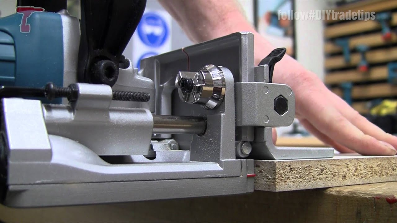 How to Biscuit Joint Using the Makita PJ7000 Biscuit Jointer #DIYTradetips  - YouTube