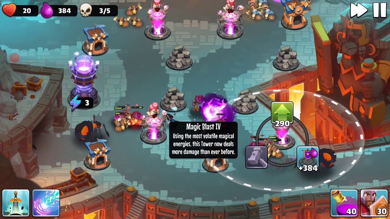 Castle Creeps TD - Chapter 12 Level 46-Chapelcrashers 3 Stars