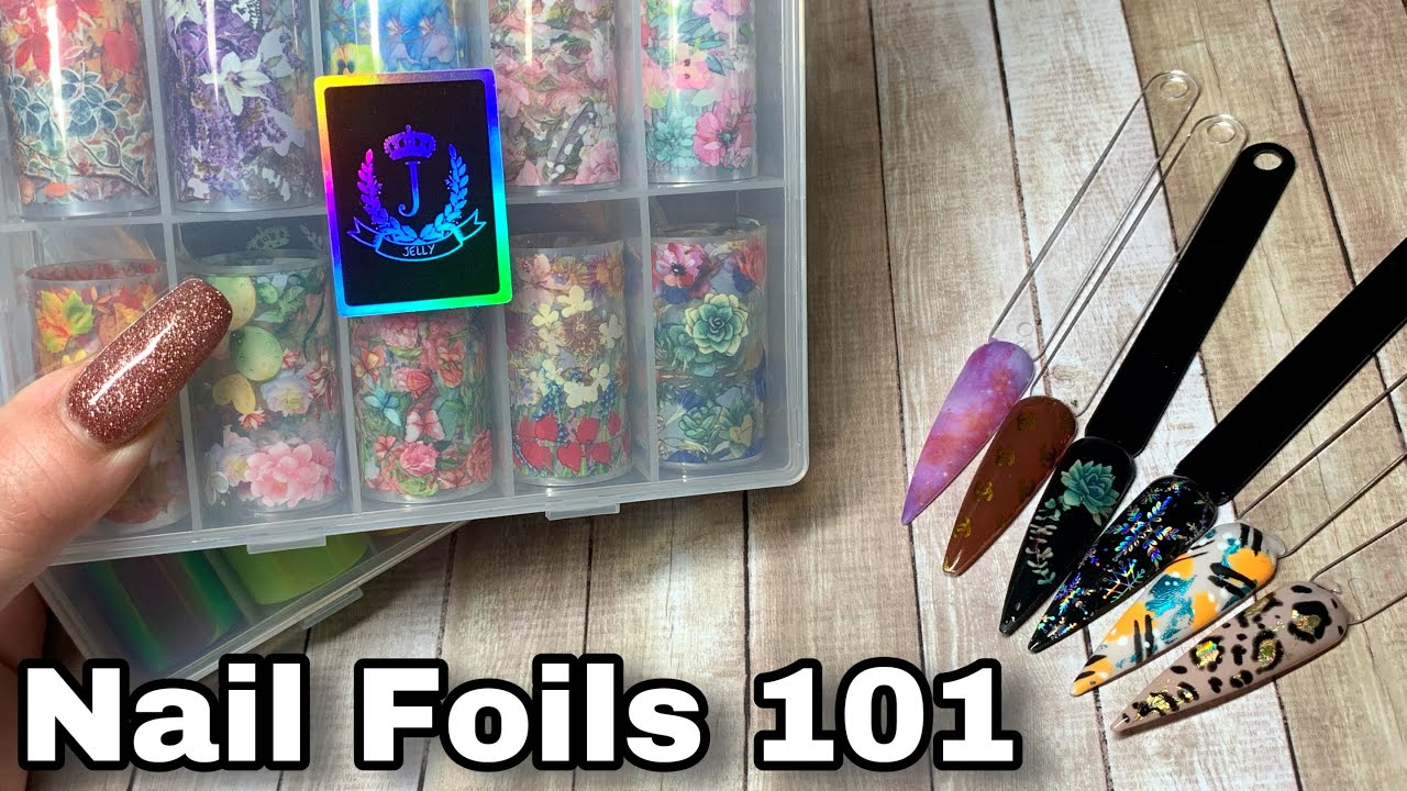 Holographic Flower Nail Foil Floral Foil Nails Nail Art Transfer Foils  Wraps Acrylic Nails Design 10rolls/