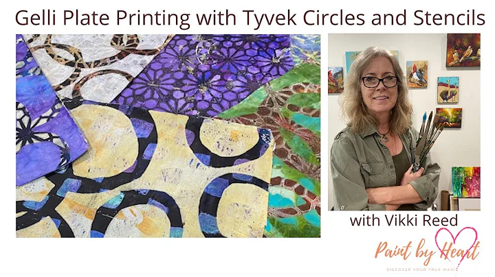 Gelli Plate Printing with Tyvek Circles and Stencils