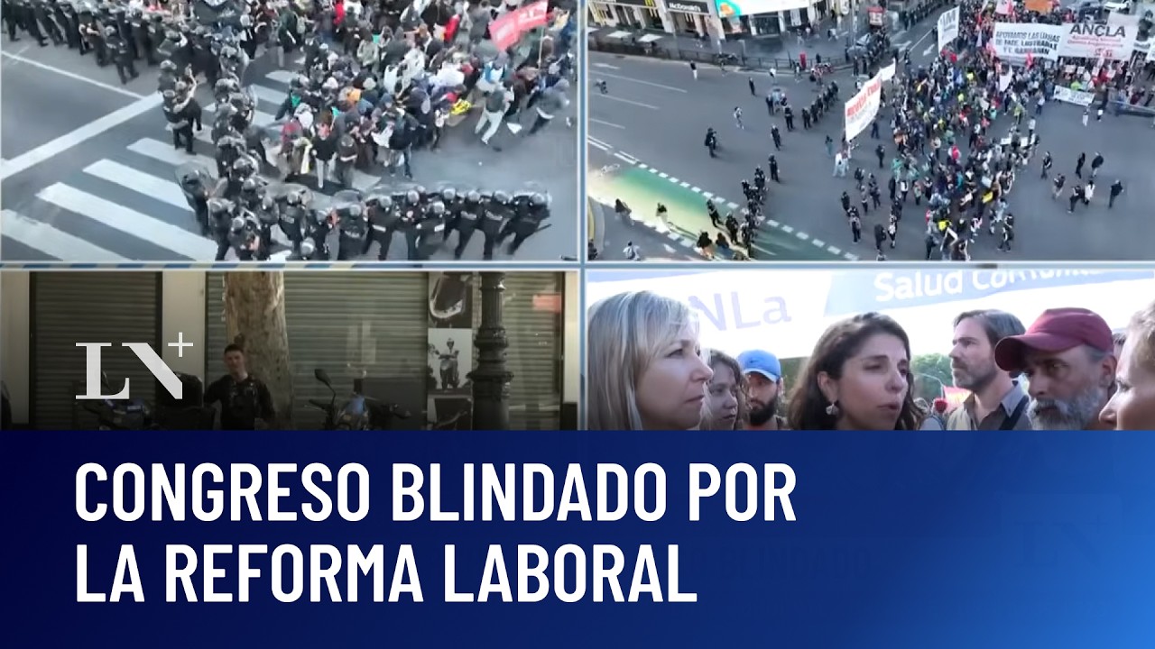 Centro porteño: protesta, corte y tensión; viernes caliente por la reforma laboral