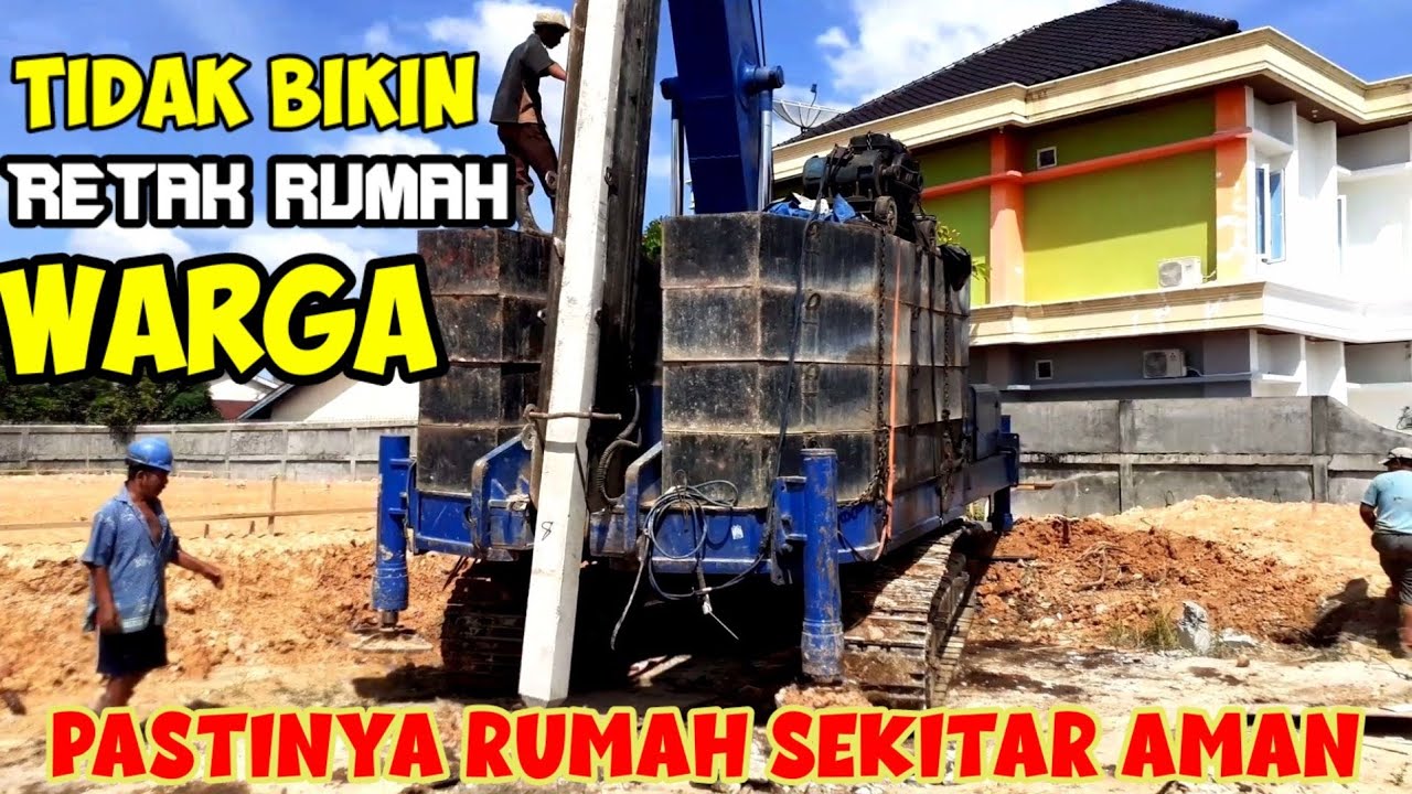 PEMANCANGAN MINI PILE MENGGUNAKAN HIDROLIK , TANPA GETAR DAN GUNCANGAN