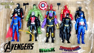 AVENGERS TOYS/Action figures/Unboxing/cheap price/ironman,hulk,thor,spiderman/Toys #avengerstoys