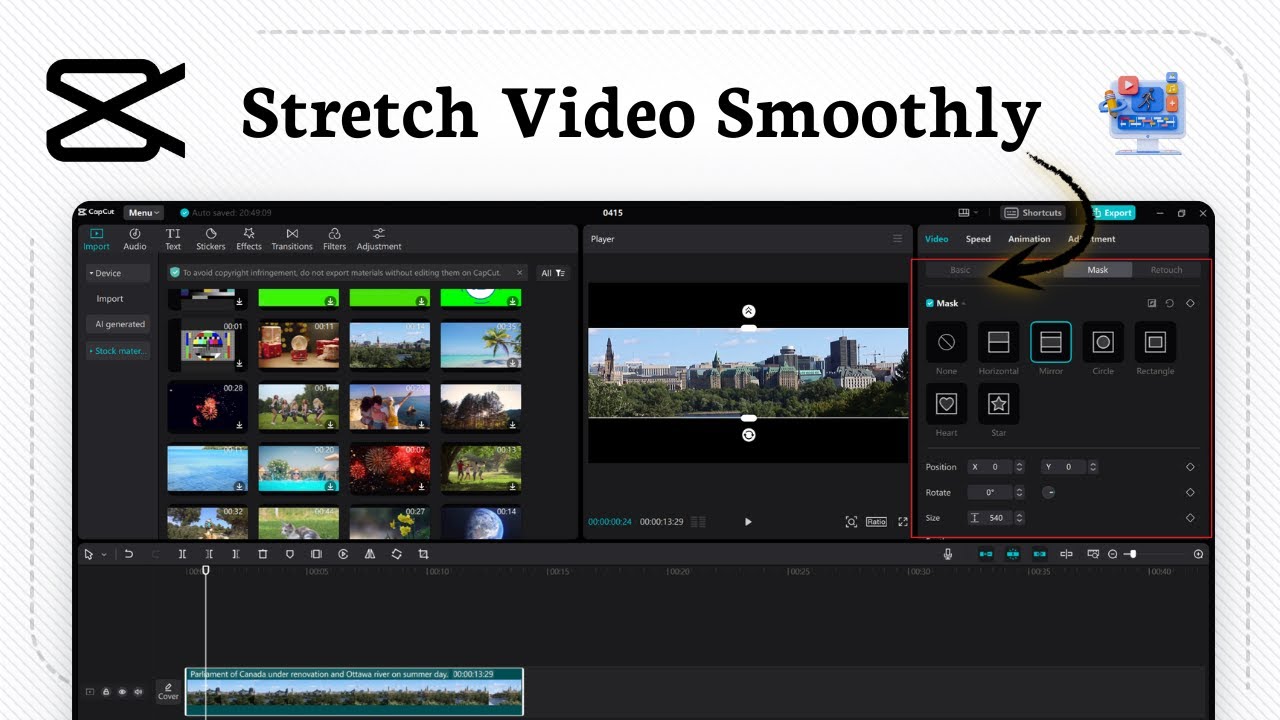 How to stretch videos in CapCut (Scene Expand) - YouTube