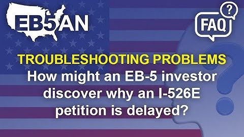 How might an EB-5 investor discover why an I-526E petition is delayed?