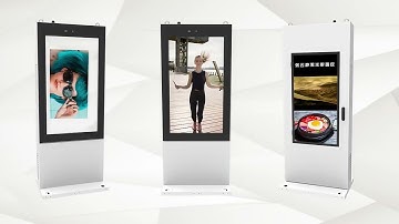 42 inch floor standing digital signage dul-side touch screen kiosk water proof outdoor ad display