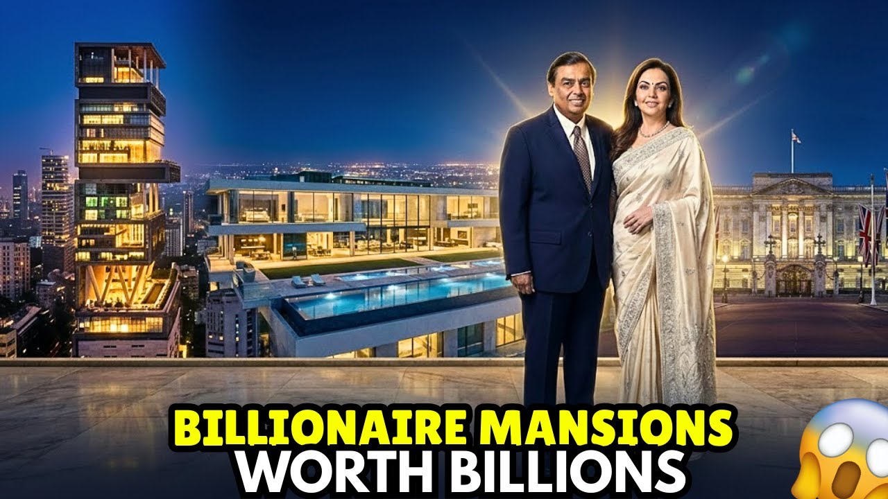 Top 10 Most Expensive Billionaire Mansions in the World | Inside $2 Billion Luxury Homes