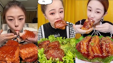 Spicy Soft Pork Belly Eating Mukbang Fatty Pork Belly Eating Asmr Pork Eating Challenge