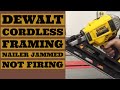 Dewalt Framing Nailer Jammed Won\'t Fire Cordless 20V DCN692B