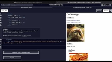 FreeCodeCamp - Responsive Web Design - Step 25 of 71 -  Learn HTML by Building a Cat Photo App