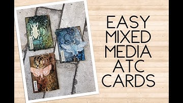 Easy mixed media ATC cards - bugs