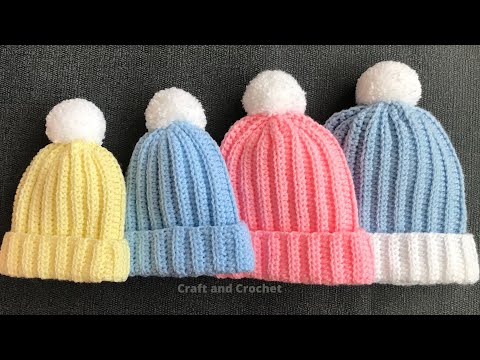 Easy & fast crochet baby hat/crochet beanie/crochet for beginners