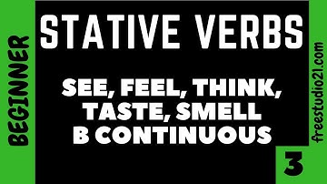 Stative Verbs - глаголы SEE, FEEL, THINK, SMELL, TASTE  в Continuous
