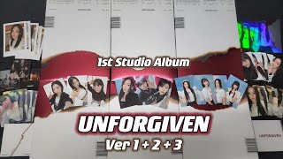 Unboxing] LE SSERAFIM - 1st Studio Album UNFORGIVEN (Ver 1, 2 & 3 ...