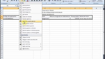 Aplicar Borde a las Celdas con MS Excel 2007