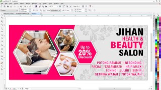 TUTORIAL DESAIN SPANDUK SALON