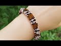 Herringbone beaded bracelet/DIY bracelet/Браслет из бисера/Браслет ПИТОН/Бисероплетение/Жгут иглой