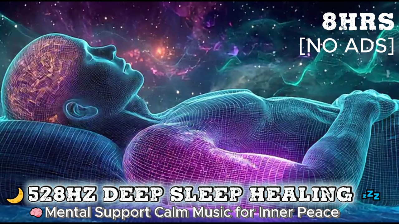 🌙💤528Hz Deep Sleep Healing  | 🧠Mental Support Calm Music for Inner Peace