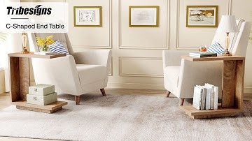 ✨Tribesigns C-Shaped End Table - JW0827 #endtable #smallspaceliving #homedecor