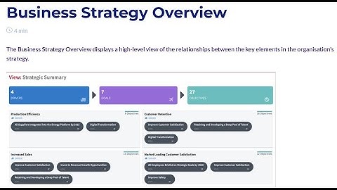 Essential EA - Question on Business Strategy Overview Populating