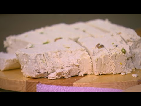 طريقة تحضير الحلاوة الطحينية بالفستق غادة جميل