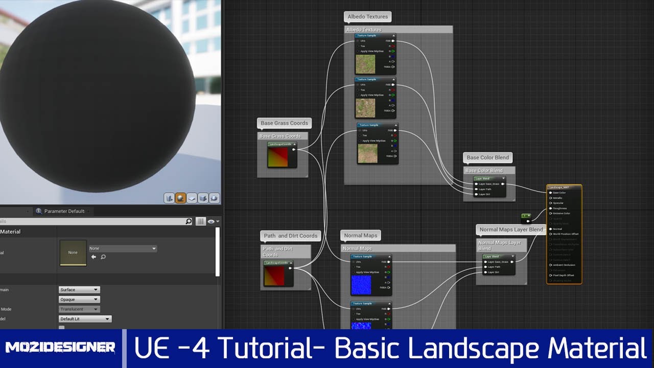 How to Make a Basic Landscape Material - UE 4 Tutorial - YouTube