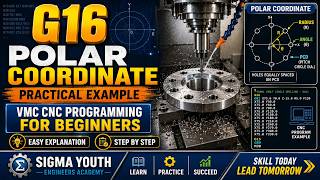 G16 Polar Coordinate Programming in VMC | Practical Bolt Circle Hole Example for Beginners