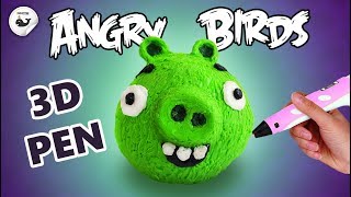 3D-ручка | Свинья из Angry Birds | Как нарисовать свинью из злых птичек 3D-ручкой