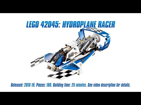 &#39;Lego Technic 42045: Hydroplane Racer&#39; Unboxing, Parts List, Speed Build &amp; Review