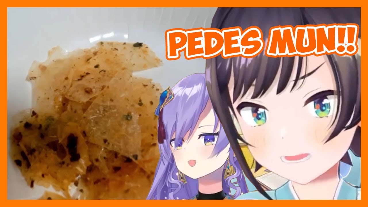 [ Hololive sub indo ] Субару пробует стеклянную крошку Муны!!