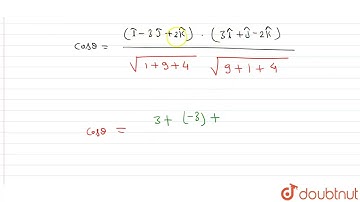 Find the angle between the following pair of lines : vec(r) = hati + hatj - hatk + lambda (hati ...