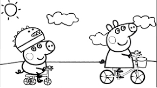 PEPPA PIG Coloring Book Pages Kids Fun Art Activities Videos for Children Learn Rainbow Colors