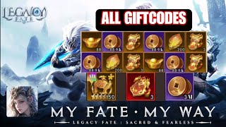 Famous Legacy Fate Sacred Fearless & All 6 Giftcodes | Free 6 Redeem Code Legacy Fate Sacred & Fearless Net Worth