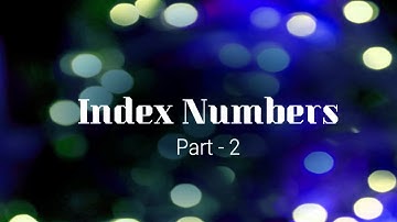 Index number Part 2:Fisher