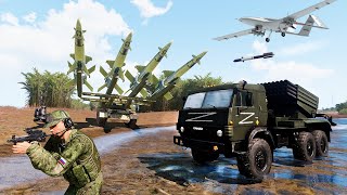 🔴 Russian army suffered heavy losses while running away from Bayraktar TB2 drone. Arma 3 Simulation