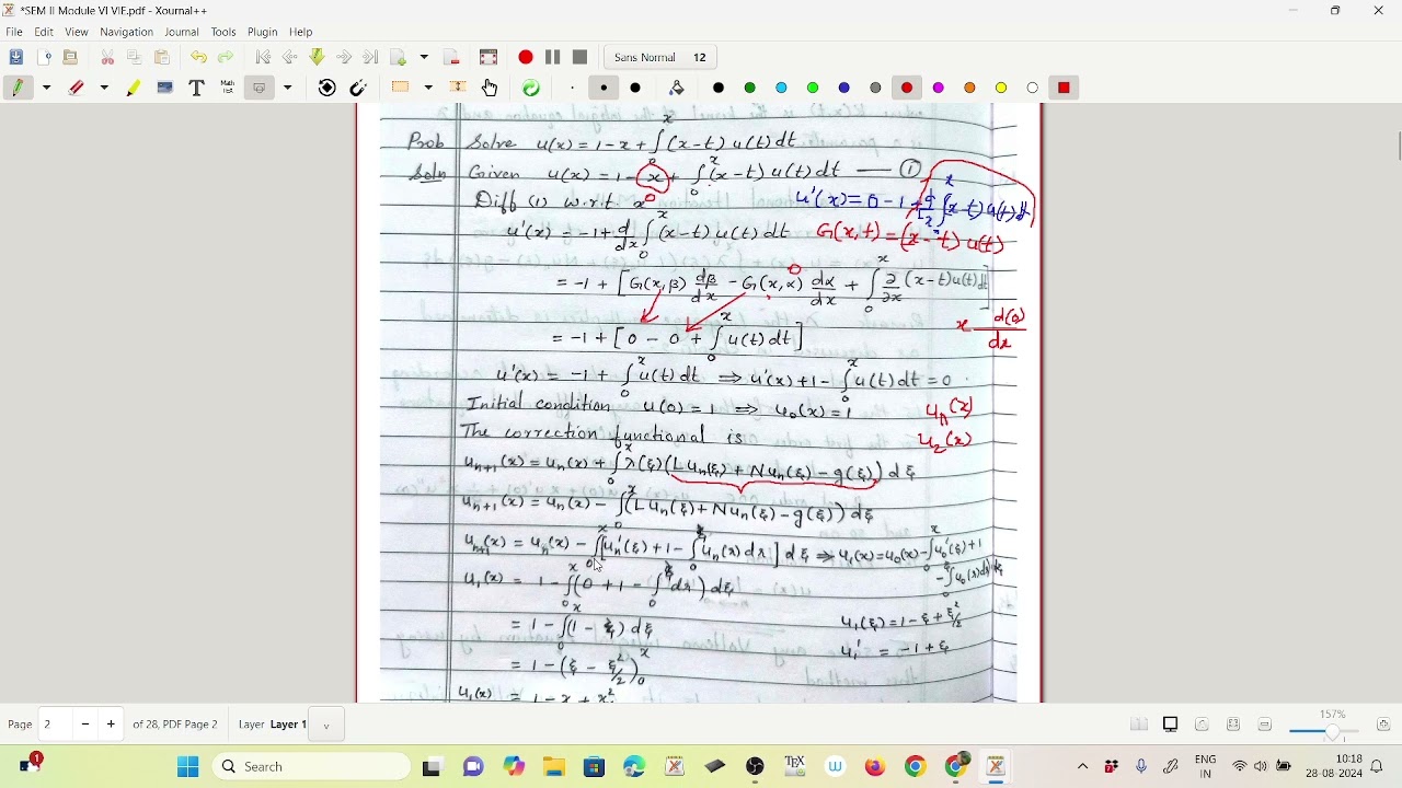 Volterra Integral Equation & Variational Iteration Method