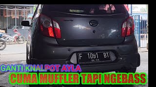 SUARA KNALPOT AYLA MATIC SUARA NGEBAS HALUS GANTI KNALPOT AYLA HANYA MUFFLER SUARA UDAH BAGUS