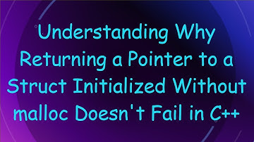 Understanding Why Returning a Pointer to a Struct Initialized Without malloc Doesn