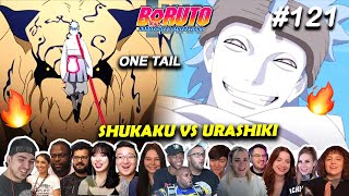 SHUKAKU & GAARA Vs URASHIKI 🔥Protect The One Tails  BORUTO 121  Reaction Mashup [ボルト -- 海外の反応