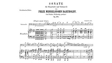 Thumbnail of Felix Mendelssohn - Sonata for Cello and Piano No. 2 [With score]