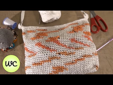 Wie man eine Handtasche aus Plastiktüten machen