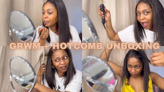 A QUICK GET READY WITH ME + UNBOXING (REVIEWING) Dischem EBONY Hotcomb 🔥🔥