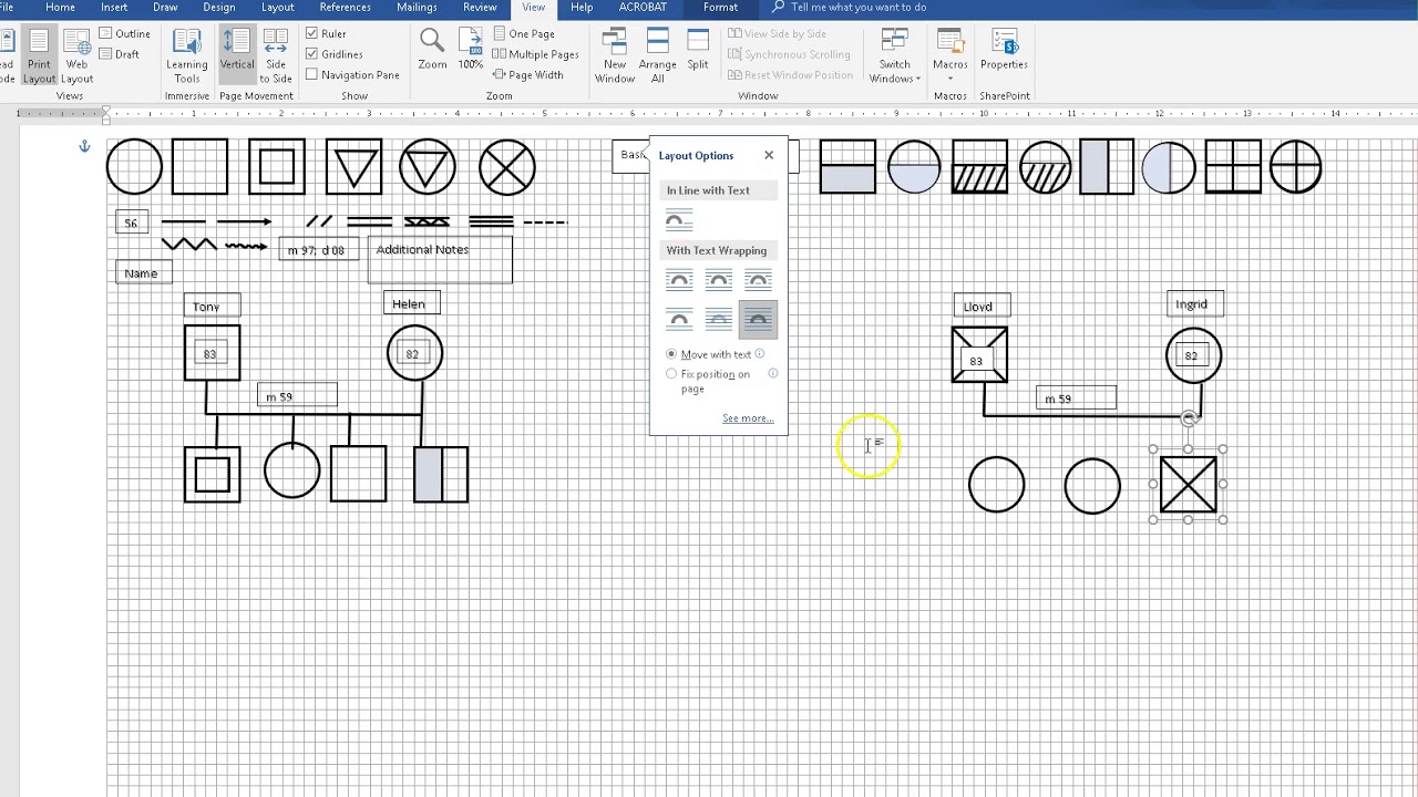 Genogram in Word Throughout Genogram Template For Word