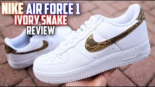 air force 1 ivory snake on feet