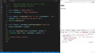 5  Tagged Template Literals